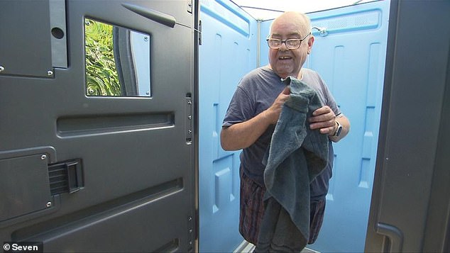 Harold Kinross, 62, was forced to shower in the front garden of his home after waiting four months for repairs to his bathroom.