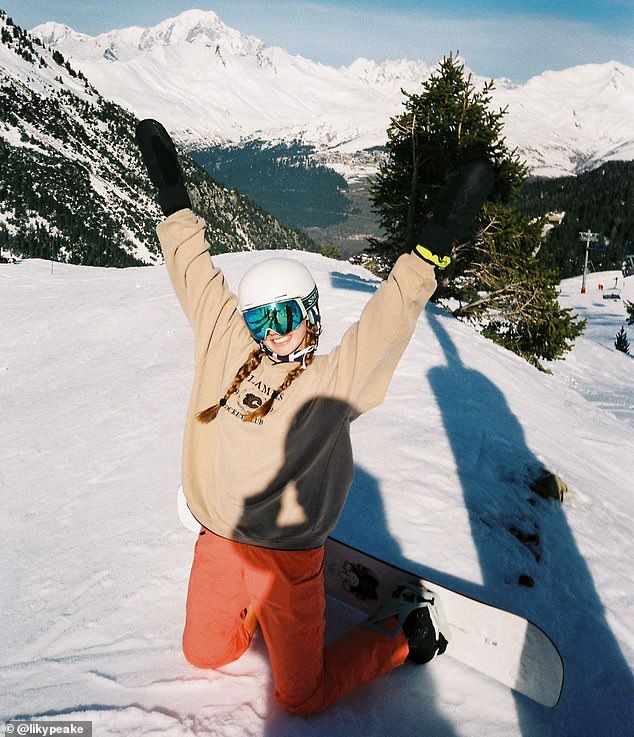 Lily Peake (pictured), who documents her life as a chalet girl on TikTok, told MailOnline Travel: 