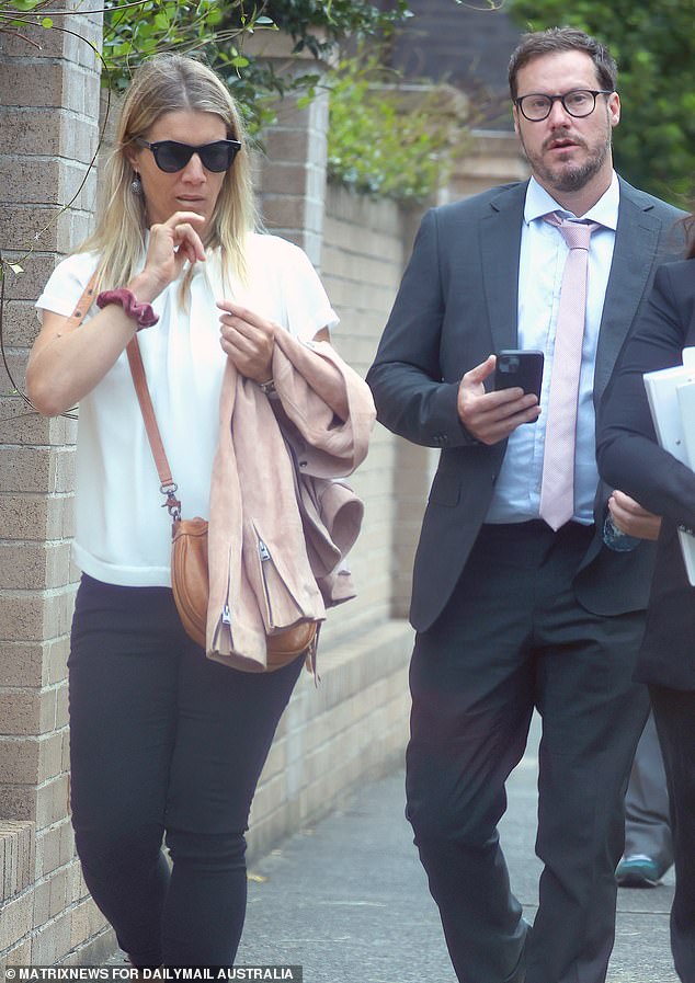 Anthony Nantes was accompanied to court by his ex-wife Cassi (above)
