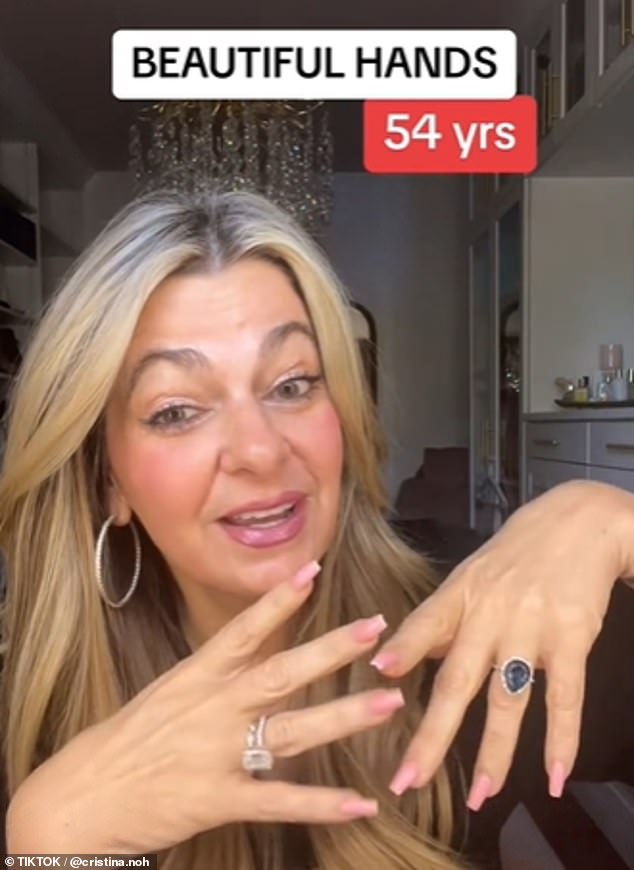 TikTok creator Cristina, 54, revealed all her top secrets to achieving forever hands in a new video.