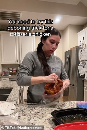 Katie Reames, a real estate agent in Texas, took to TikTok with her top tip for foodies looking to avoid getting their hands dirty.