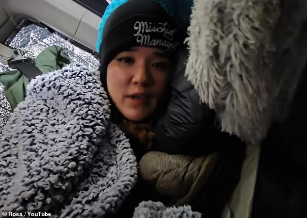 A young woman named Rosa revealed how she survived the night in her car in Idaho, with temperatures in the double digits below zero.