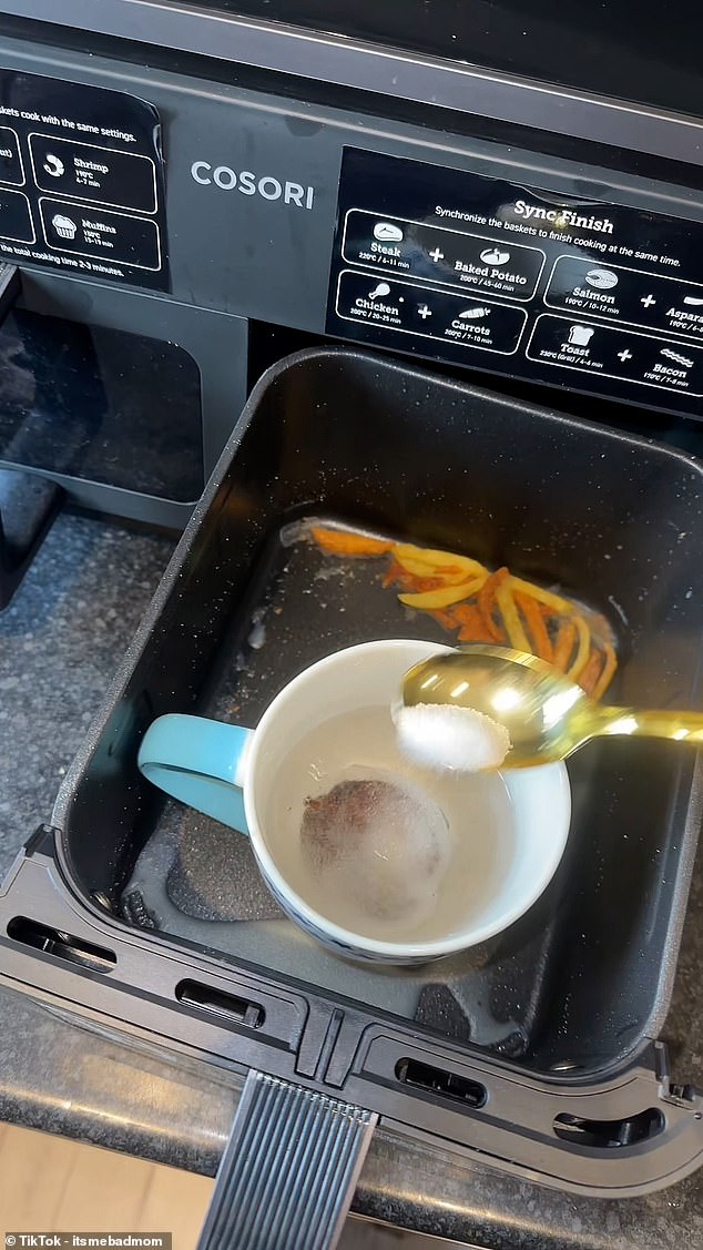 Boiling a brew in the microwave is a bit tricky, however, Whitney Ainscough from Rotherham has taken it to a whole new level by making her cup of tea in the deep fryer.