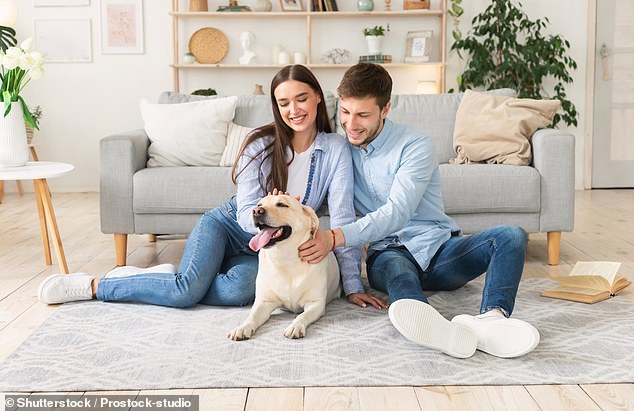 New research has revealed that a whopping half of UK singles would abandon a date if their pet scorned them (file image)