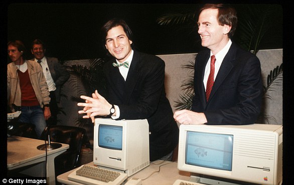 Steve Jobs introduces Apple Computer Corporation's new Macintosh on February 6, 1984 in California.