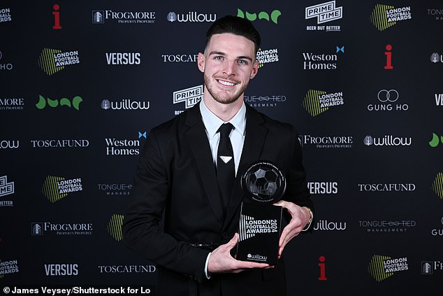Arsenal star Declan Rice wins Player of the Year award after impressive senior year