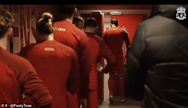 Van Djik delivered the message in the tunnel before the start of the match at Anfield