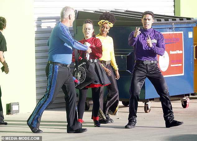 Caterina was joined by Yellow Wiggle Tsehay Hawkins, Purple Wiggle John Pearce and Blue Wiggle Anthony Field for her final live performance.
