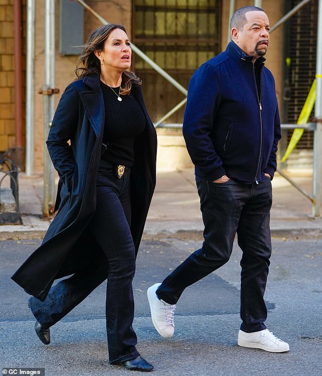 The 60-year-old actress and her 66-year-old co-star were seen in the characters of Captain Olivia Benson and Sergeant Odafin 'Fin' Tutuola while working on new episodes of the fan-favorite police procedural series.