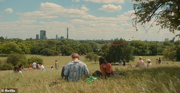 In the third episode, Emma and Dexter enjoy a picnic in 1990 on Primrose Hill, but eagle-eyed fans will recognize that some of the buildings on the London skyline didn't exist at the time.