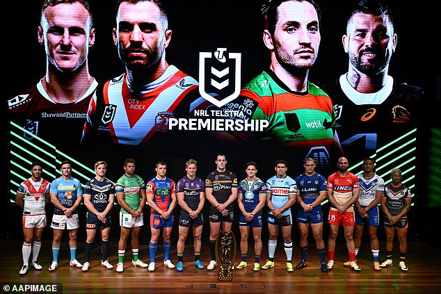 Elsewhere, representatives from the 13 clubs that will not be in Las Vegas gathered in Sydney on Friday for the official launch of the 2024 NRL season (pictured).