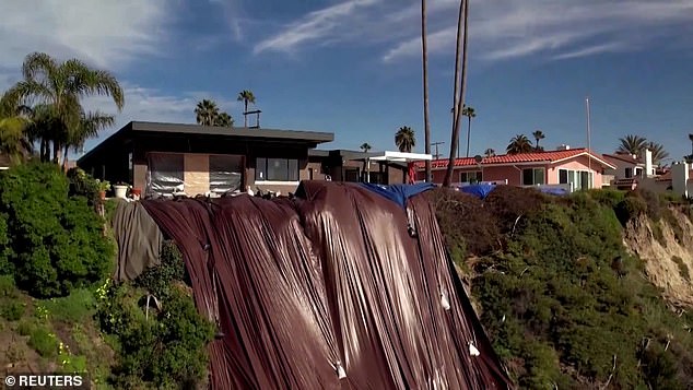 Earlier this month, an atmospheric river caused a landslide beneath his million-dollar property that left his pool on the brink of collapse.