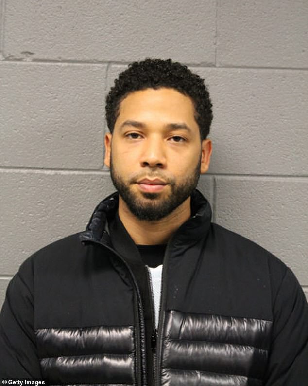Smollett is currently trying to have his December 2021 conviction overturned again for faking a racist anti-gay attack and then lying to Chicago police about it;  seen in the 2019 booking photo