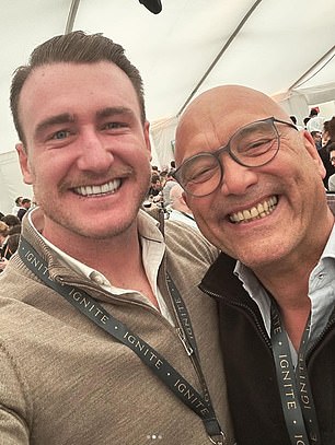 He also posed with celebrity chef Greg Wallace as Scotland beat England 30-21.