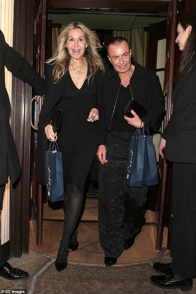 Melissa Odabash and Julien Macdonald carried gift bags full of gin