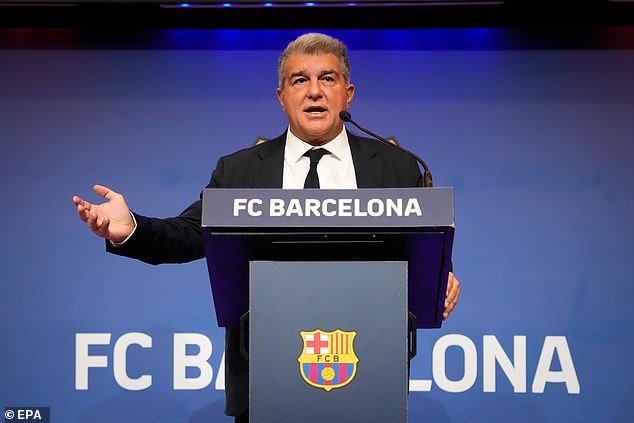 Joan Laporta is said to be considering plans for the club to manufacture its kits in-house in the future.