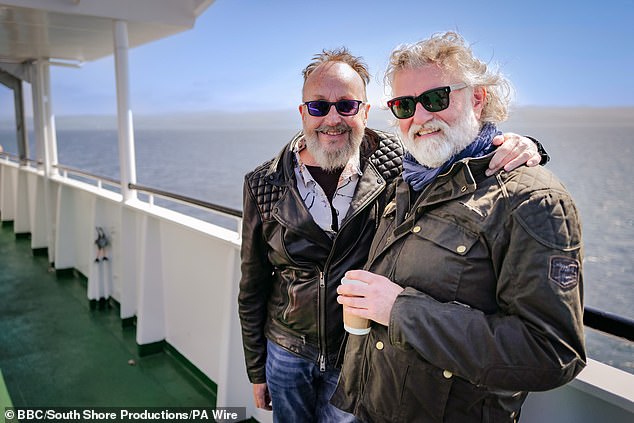 Si King and Dave Myers on their latest BBC cooking show, The Hairy Bikers Go West