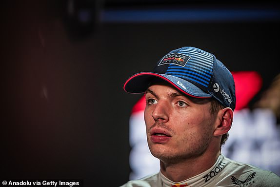 SAKHIR, BAHRAIN - FEBRUARY 29: Red Bull Racing driver Max Verstappen speaks to the media after competing in the practice session of the Bahrain Formula One Grand Prix at the Bahrain International Circuit in Sakhir, Bahrain on February 29. February 2024. (Photo by Ayman Yaqoob/ Anadolu via Getty Images)