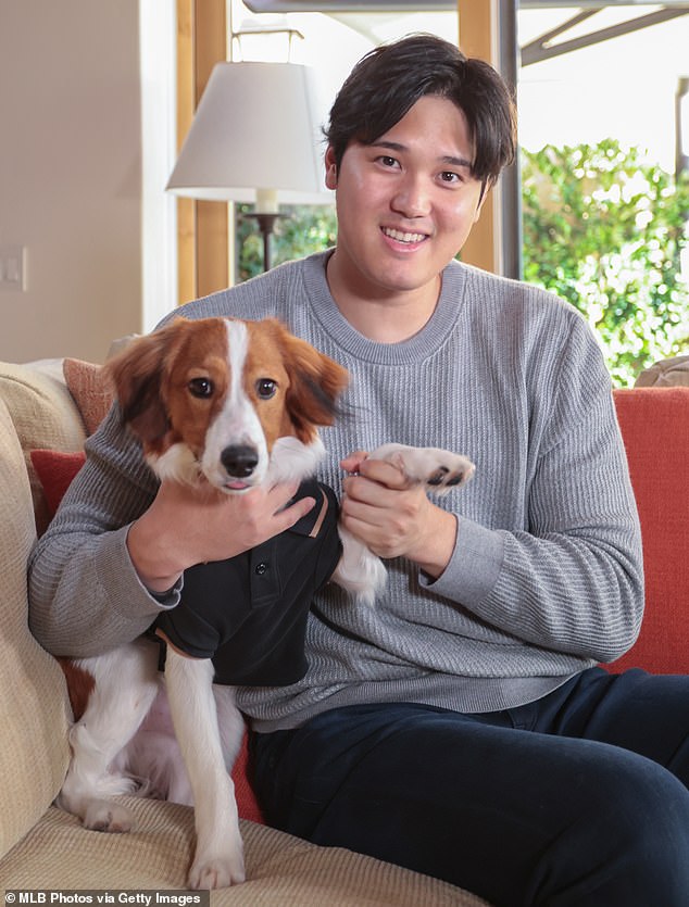 Ohtani even hesitated to reveal his dog's name last year when he won the American League MVP.