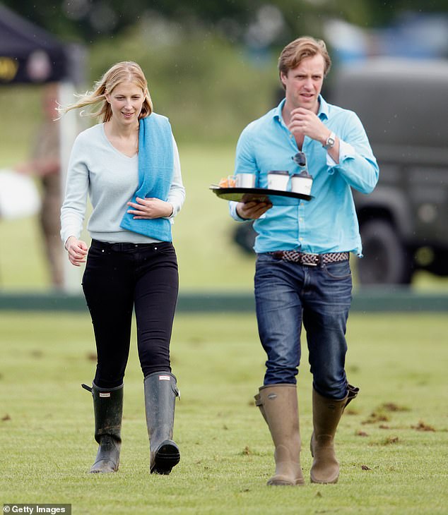 Lady Gabriella Windsor and Tom Kingston attended the Jerudong Trophy polo match at the Cirencester Park Polo Club in June 2016.
