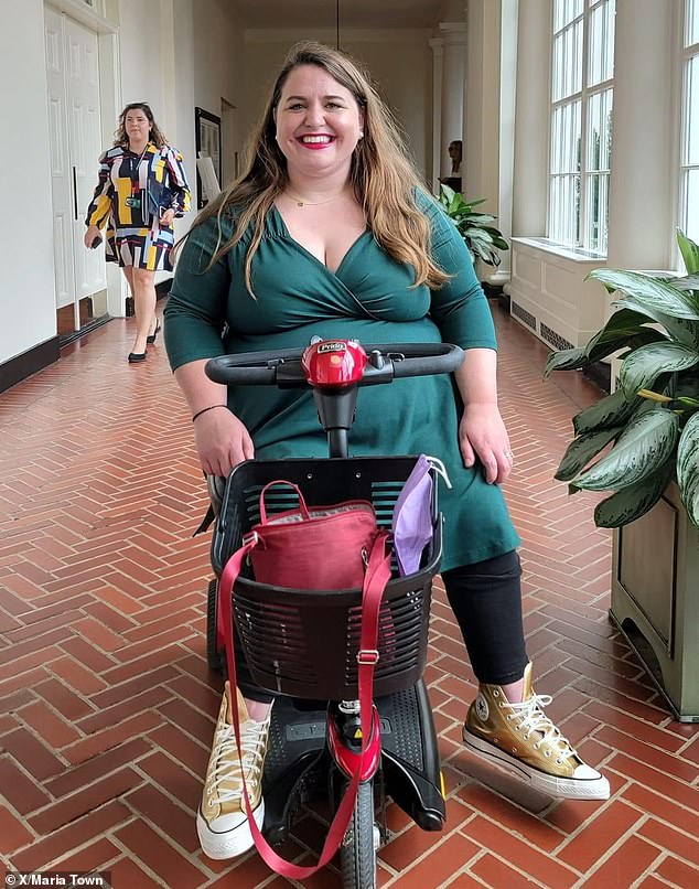 Maria Town, president and CEO of the American Association of People with Disabilities, took to Instagram to share her scathing comments following the couple's interaction.