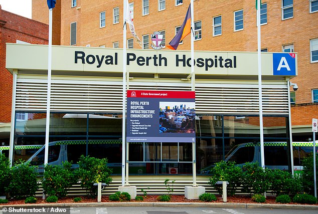 The woman was rushed to Royal Perth Hospital (pictured) after suffering serious injuries.