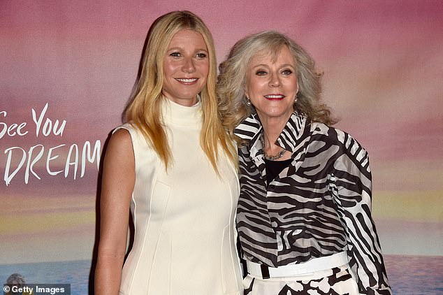Gwyneth's mother, Blythe Danner, 81, is a cancer survivor and is in remission from the same cancer that claimed her husband's life. The Emmy winner said she used alternative therapies in addition to Western medicine to combat the disease (pictured in West Hollywood, CA, in May 2015).