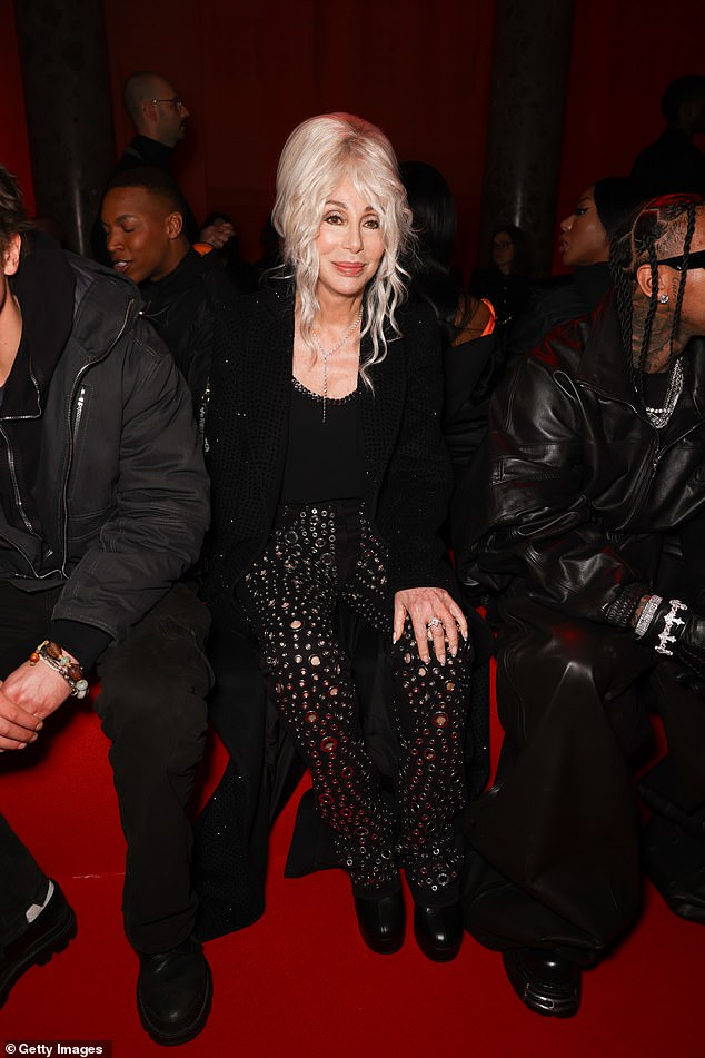 Cher took a seat in the star-studded front row.
