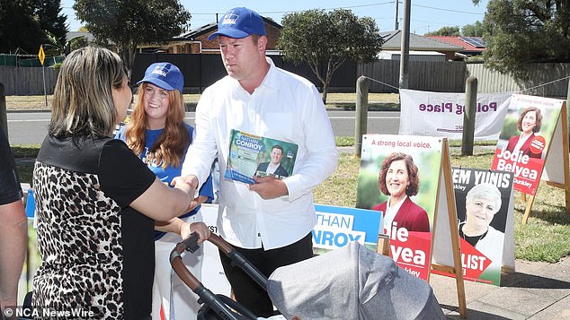 The Labor candidate is local community worker Jodie Belyea, who was recruited by Ms Murphy herself.  Liberals are counting on long-time Frankston Mayor Nathan Conroy