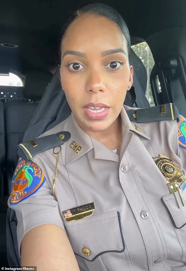 A survey conducted by Wealth of Geeks sought responses from 3,000 people to find the best-looking state police uniforms across the country.  Pictured: A Florida Highway Patrol officer.