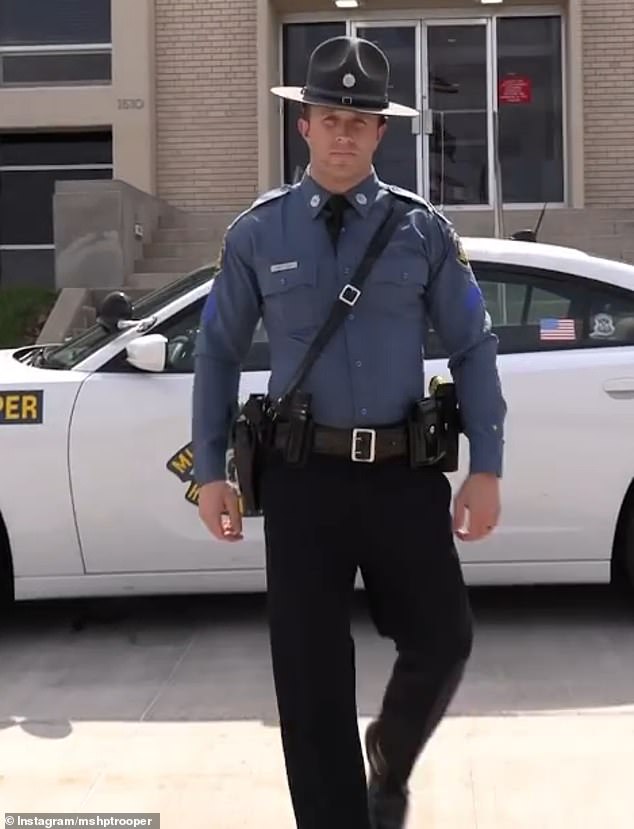 The ten sexiest police uniforms in America have been unveiled, with the Lone Star state of Texas claiming the top spot, while New Jersey and Missouri earned high rankings.  Pictured: A Missouri State Highway Patrol officer