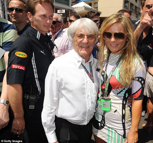 2009: Ginger Spice attended the Monaco Grand Prix and was photographed arm in arm with Bernie Ecclestone with Horner floating in the background.