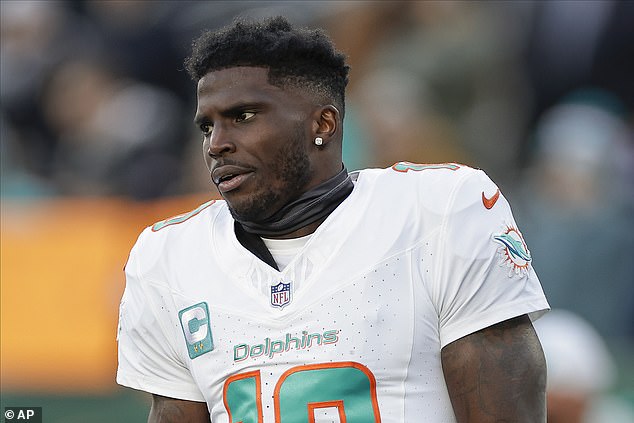 Hill has been with the Dolphins since 2022 and lost to his former team, the Chiefs, in the first round of the playoffs last season.