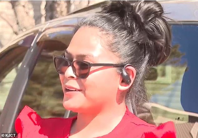 Police were later able to identify Boebert and the three other suspects in connection with the incidents, one of which surrounded a broken Kia Sorrento belonging to Rifle resident Roscely Alvarado (pictured). She came forward on Thursday to reveal how her car was also ransacked.