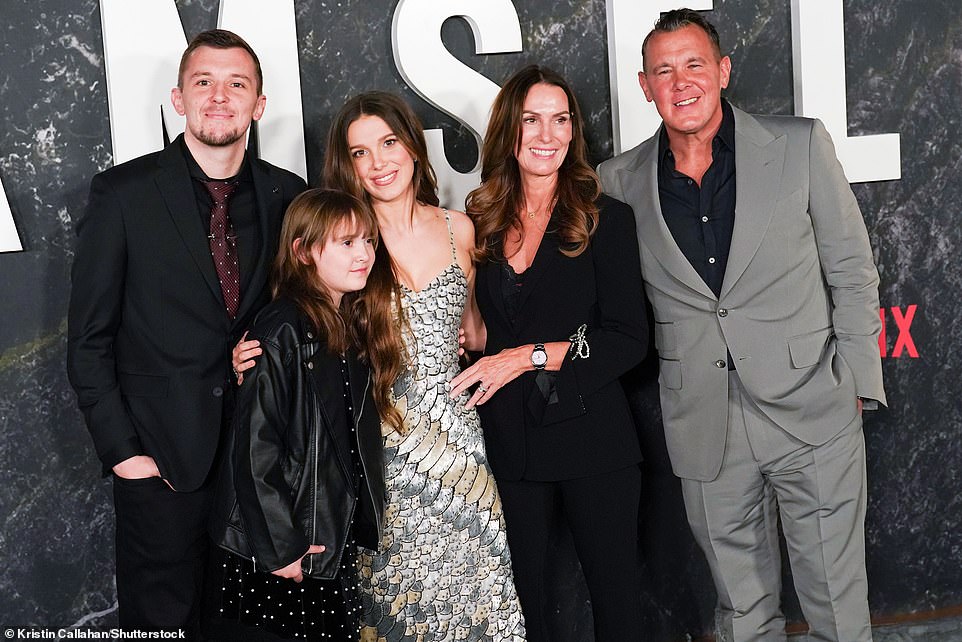 Millie and her family posed together at the main event