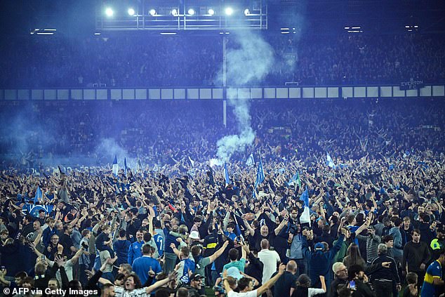 There were wild scenes at Goodison Park in 2022 after Lampard led the team to Premier League safety
