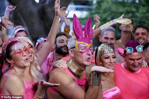 Revelers showed up in some extravagant and extravagant costumes for the 46th annual Gay and Lesbian Mardi Gras.