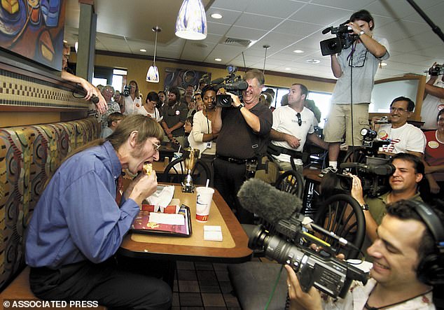 Gorske (pictured with his 20,000th Big Mac in 2004) tried the McDonald's menu item for the first time on May 17, 1972.