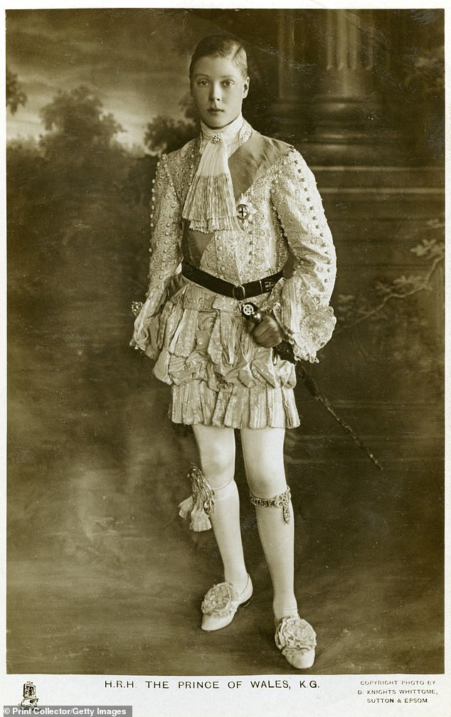 The future King Edward VIII photographed in theatrical costume in 1911