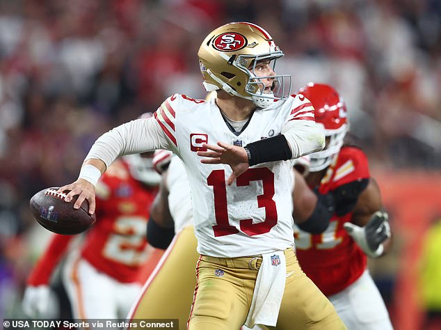 Purdy had a good season as he helped lead the 49ers to the Super Bowl, where they lost to KC.