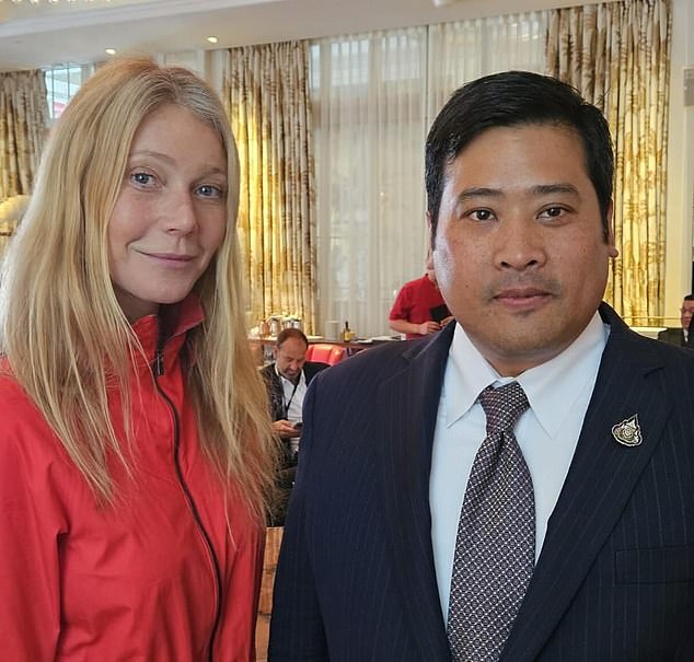 Vivacharawongse (pictured with actress Gwyneth Paltrow) said she was no longer living at her home in a New York City suburb and knew she had a separate apartment.