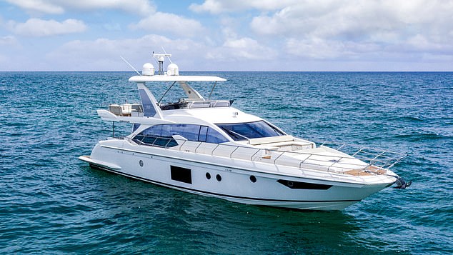 Sadie stumbled upon boat rental company Getmyboat, where she opted for a $2.7 million luxury boat, pictured.