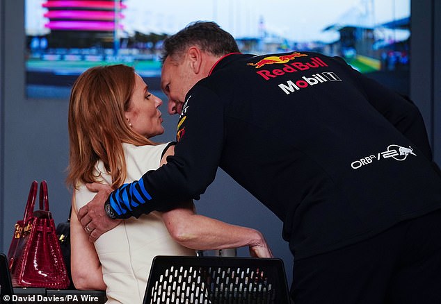 Horner and his partner kissed in Bahrain after the pair sat down for lunch.