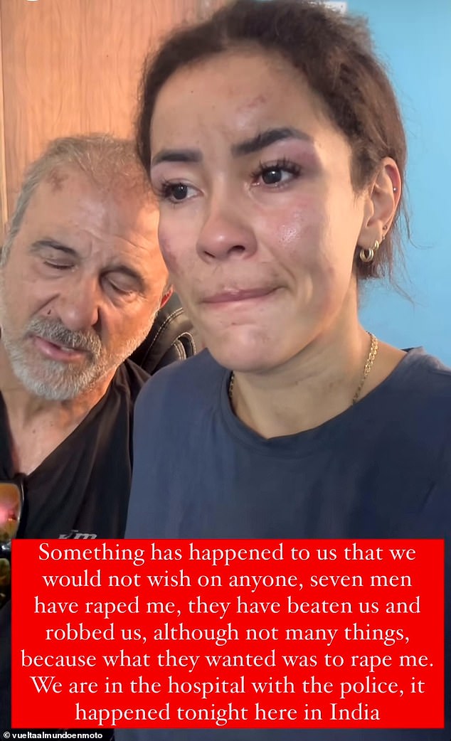 The video shows the couple with facial injuries as they talk about the ordeal with their Instagram followers.