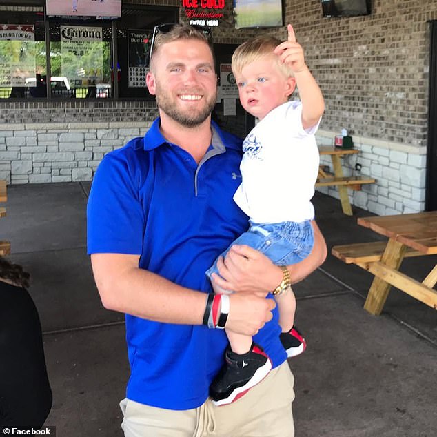 The young father was forced to quit his job and struggled to keep up with his son Jaxson.