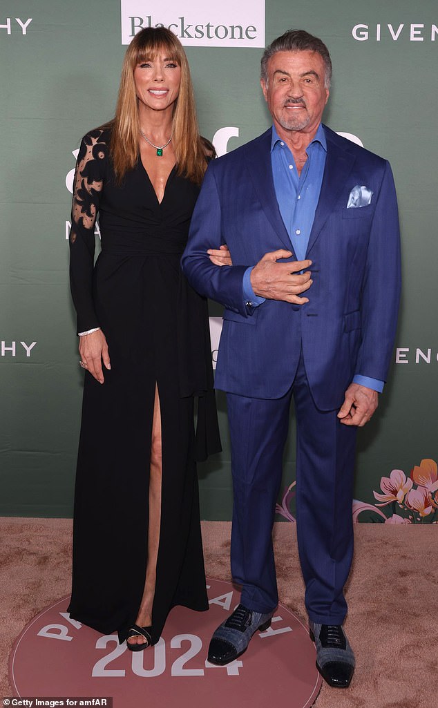 Also attending the star-studded event were Sylvester Stallone and his longtime wife, Jennifer Stallone.