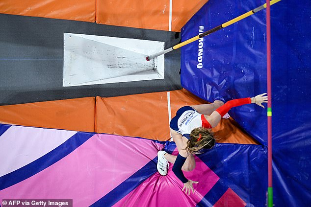Chevrier, 24, was making a second attempt at the height of 4.65 meters when he fell