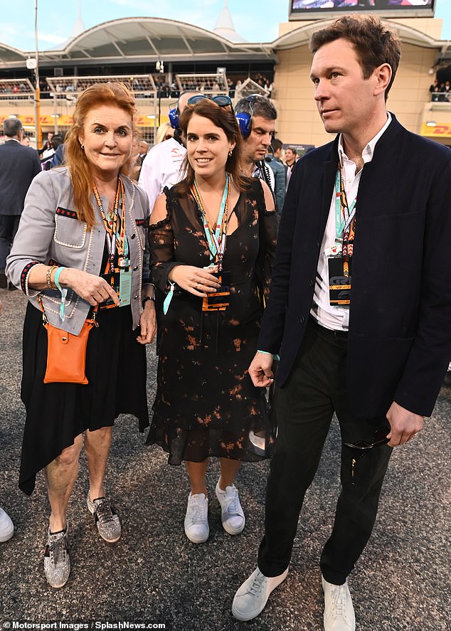 Following Red Bull's victory, Princess Eugenie, Jack Brooksbank and Sarah Ferguson headed to the race track.