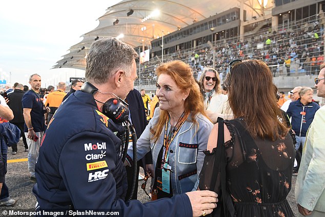 The Duchess of York, who has faced her fair share of scandals during her time in the spotlight, appeared to be having an animated conversation with Christian as he listened attentively.