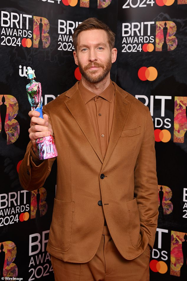 The only men to receive praise were Calvin Harris (pictured) for his dance act; Sheffield quartet Bring Me The Horizon in the alternative rock category; Casidead for best hip-hop, grime or rap act; and the Jungle duo as group of the year.